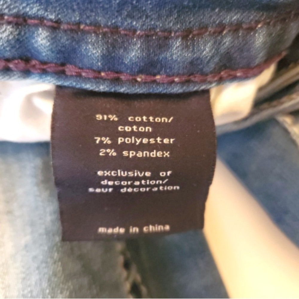 Vigoss Dublin Crop Straight Jeans Women's Size 11/12 Heritage Fit Thick Stitch - Picture 11 of 12